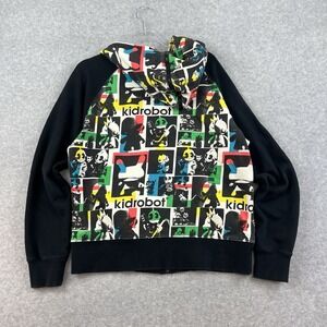 Y2K Limited Edition Kidrobot Rainbow Rare Zip-Up Hoodie Sweatshirt Size M Jacket